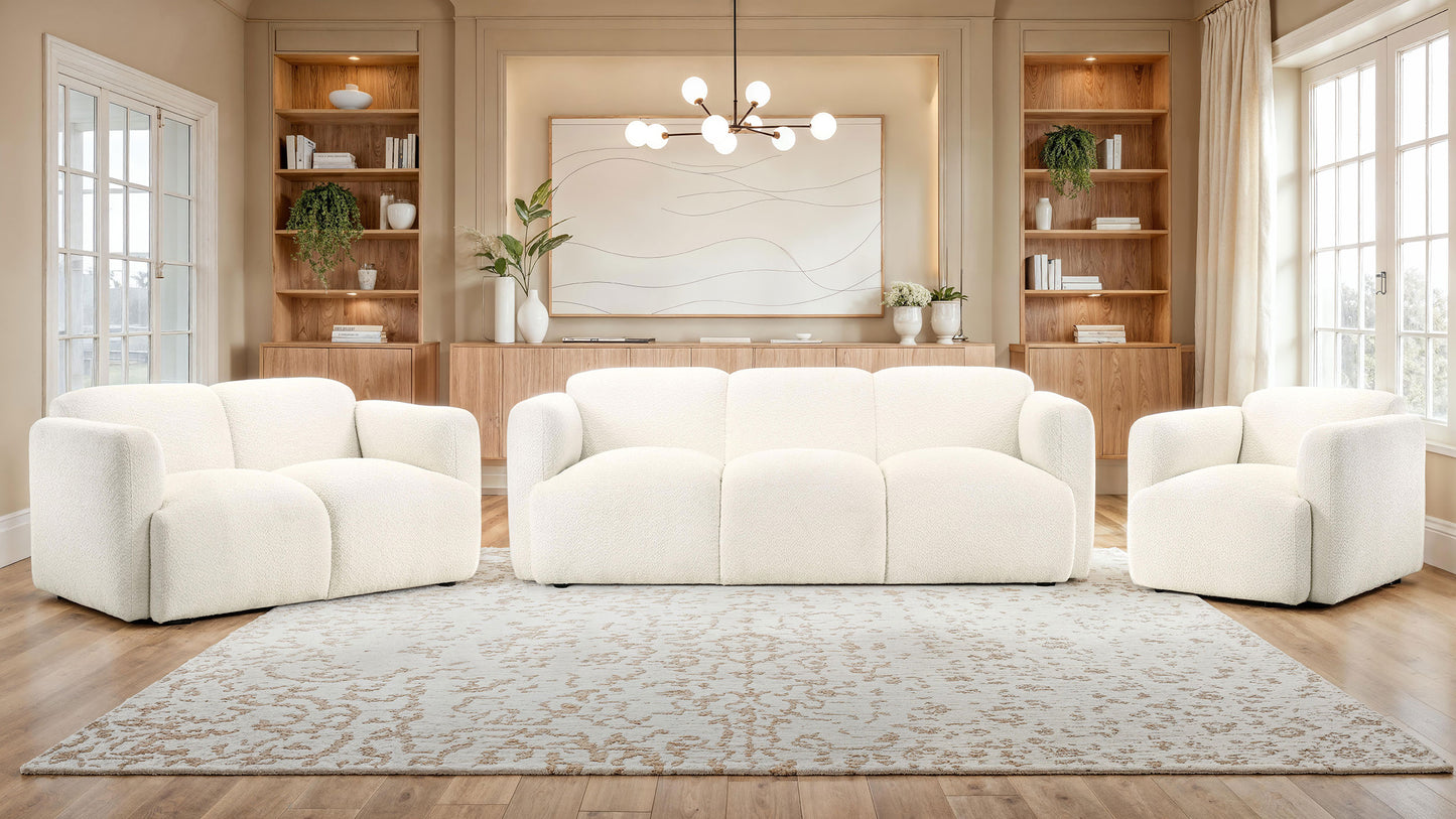 Virelle Round Armchair – Cream Cloud
