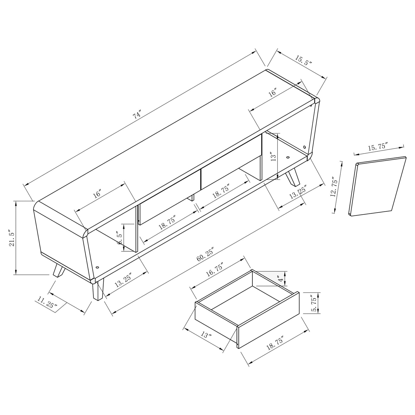 Novara Retro 74’s Media Console