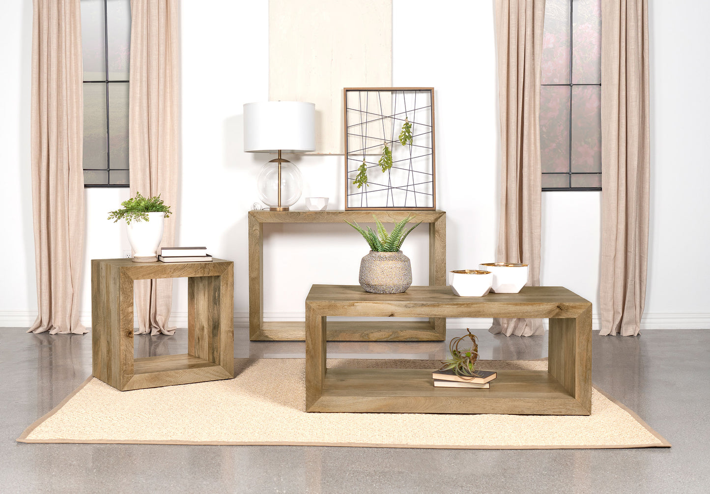Solvante Solid Mango Wood Console Table