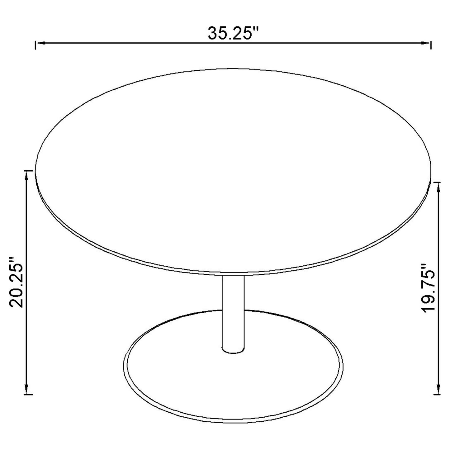 Ganso 2-Piece Modern Glass Top Coffee & End Table Set – Black