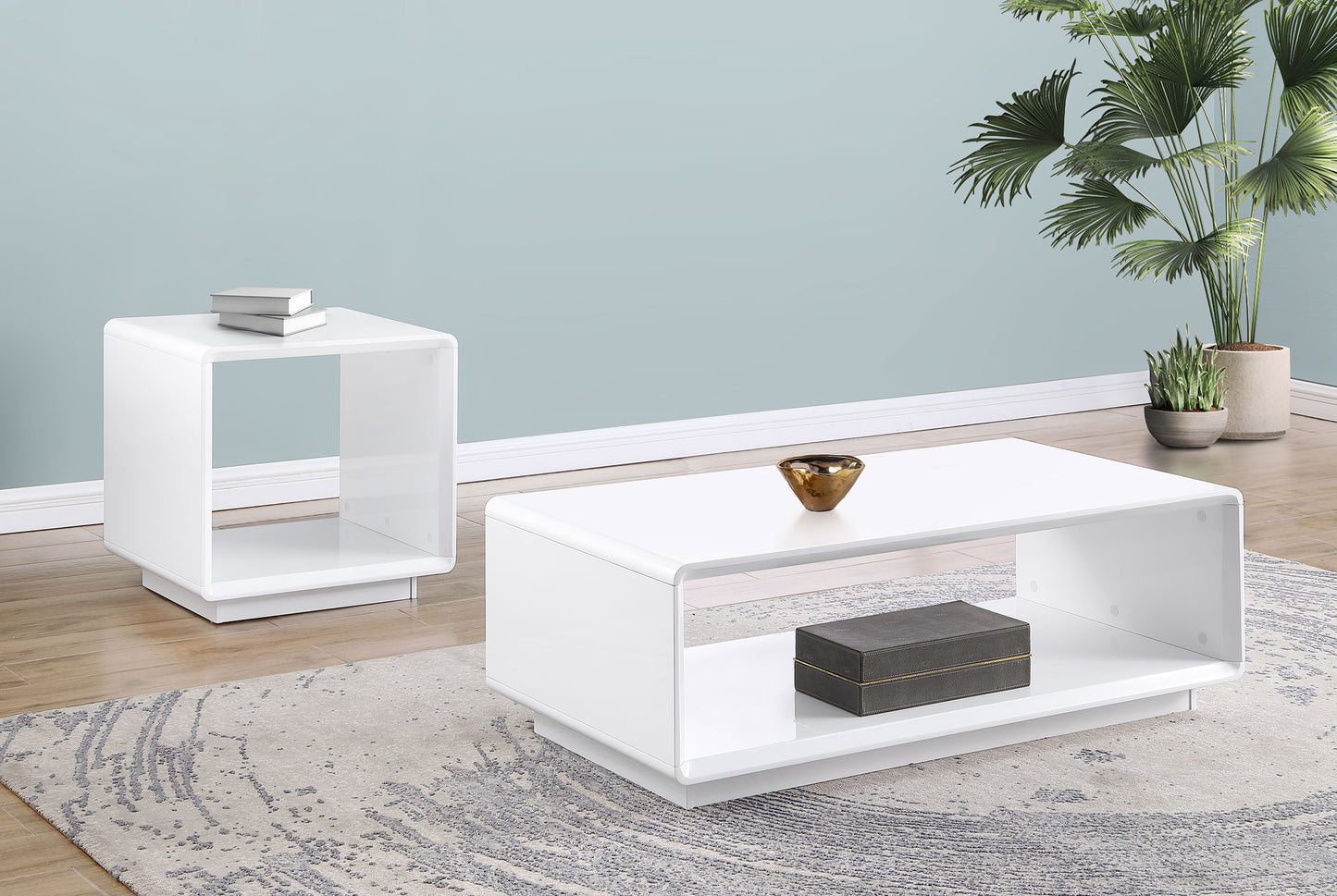 Paseo White High Gloss Rectangular Coffee Table