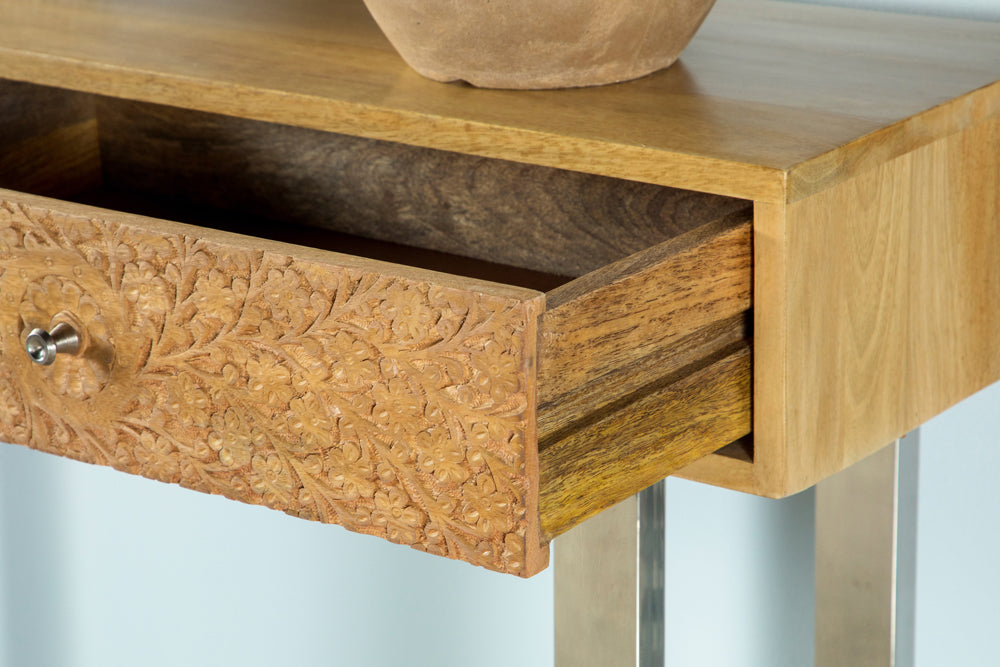 Aravelle Mango Wood Artisan Console Table