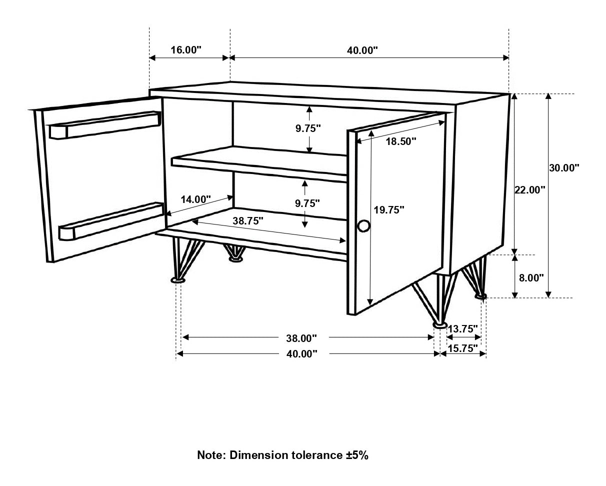 Calderon Rustic Industrial Accent Cabinet
