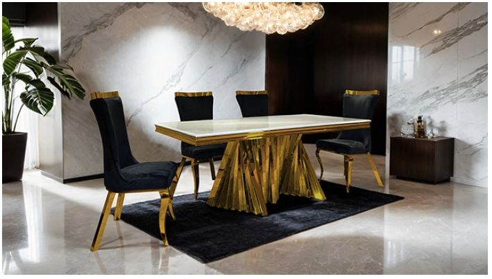 Bellanova Luxe Gold Dining Table