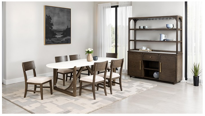 Alderstone Walnut Quartz Dining Table