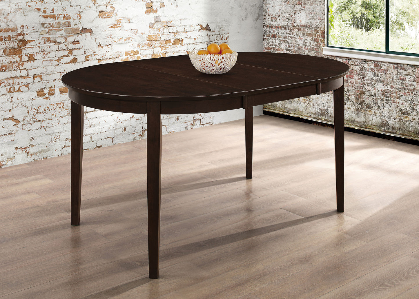 Corvello 60-inch Cappuccino Oval Extension Dining Table