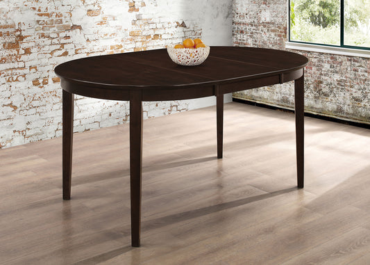 Corvello 60-inch Cappuccino Oval Extension Dining Table