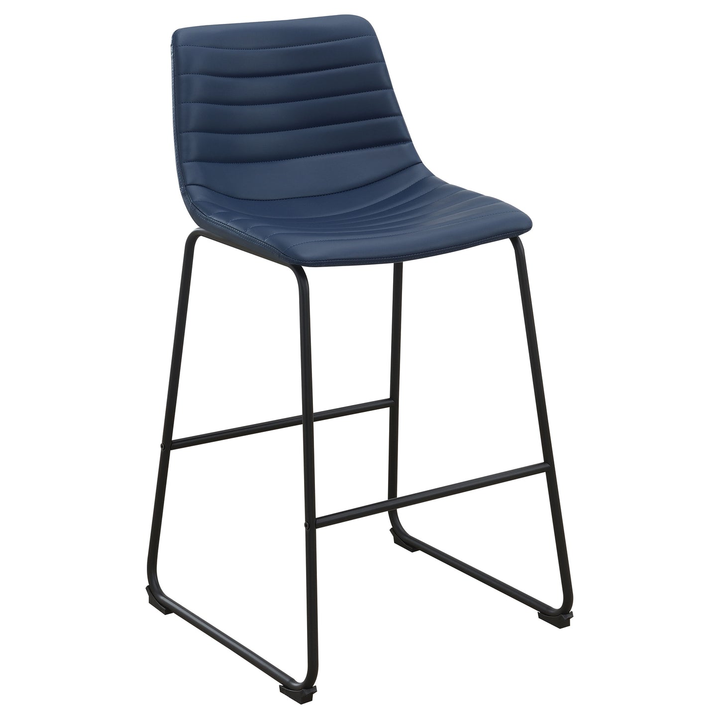 Zuni Faux Leather Upholstered Counter Chair – Blue (Set of 2)