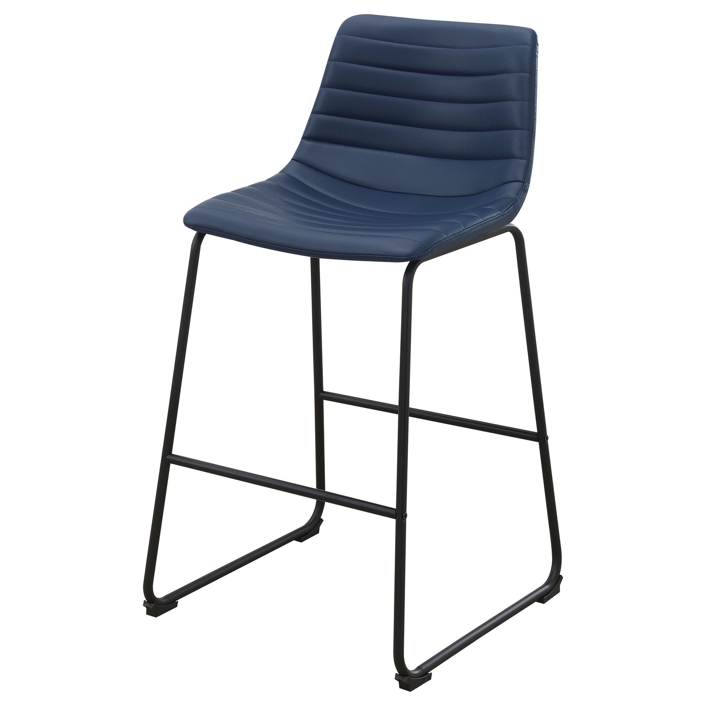 Zuni Faux Leather Upholstered Counter Chair – Blue (Set of 2)