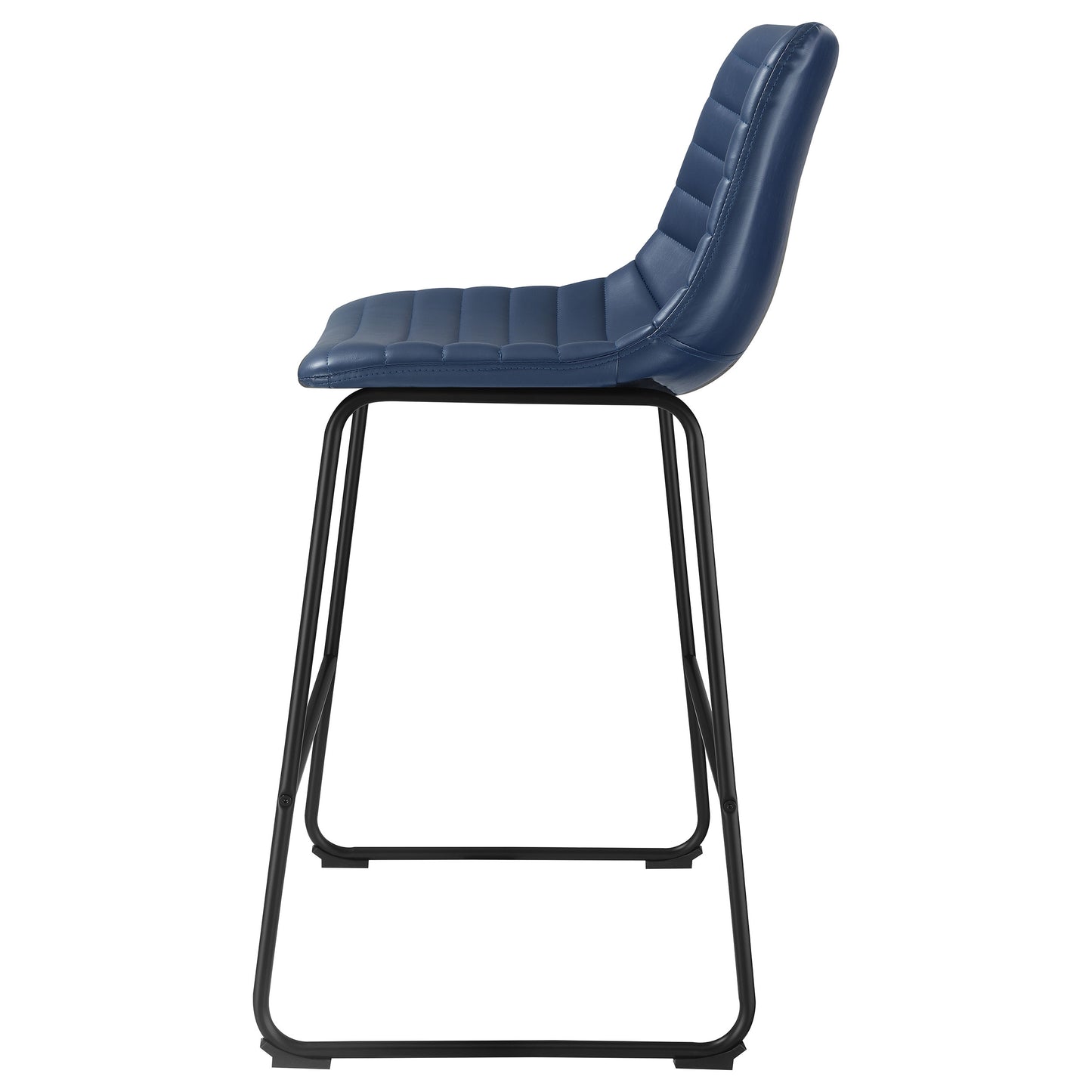 Zuni Faux Leather Upholstered Counter Chair – Blue (Set of 2)