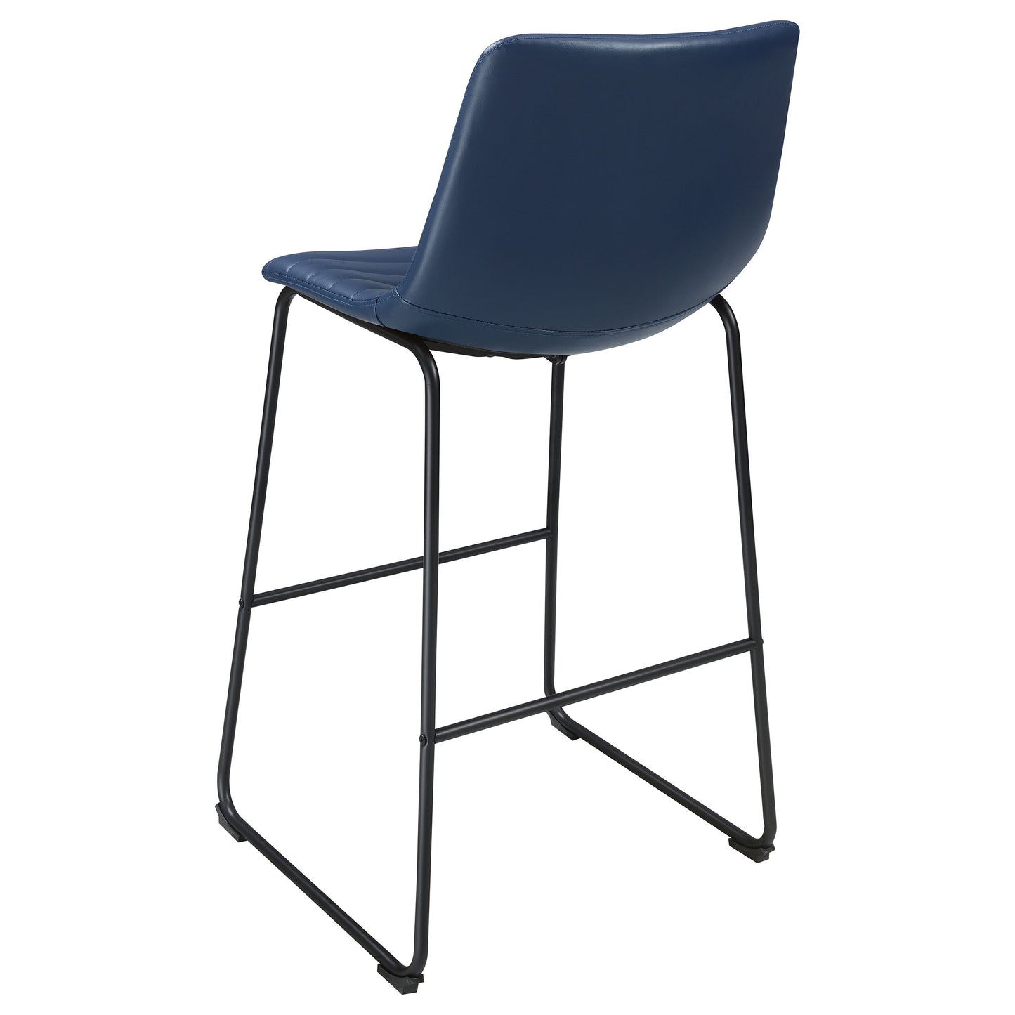 Zuni Faux Leather Upholstered Counter Chair – Blue (Set of 2)