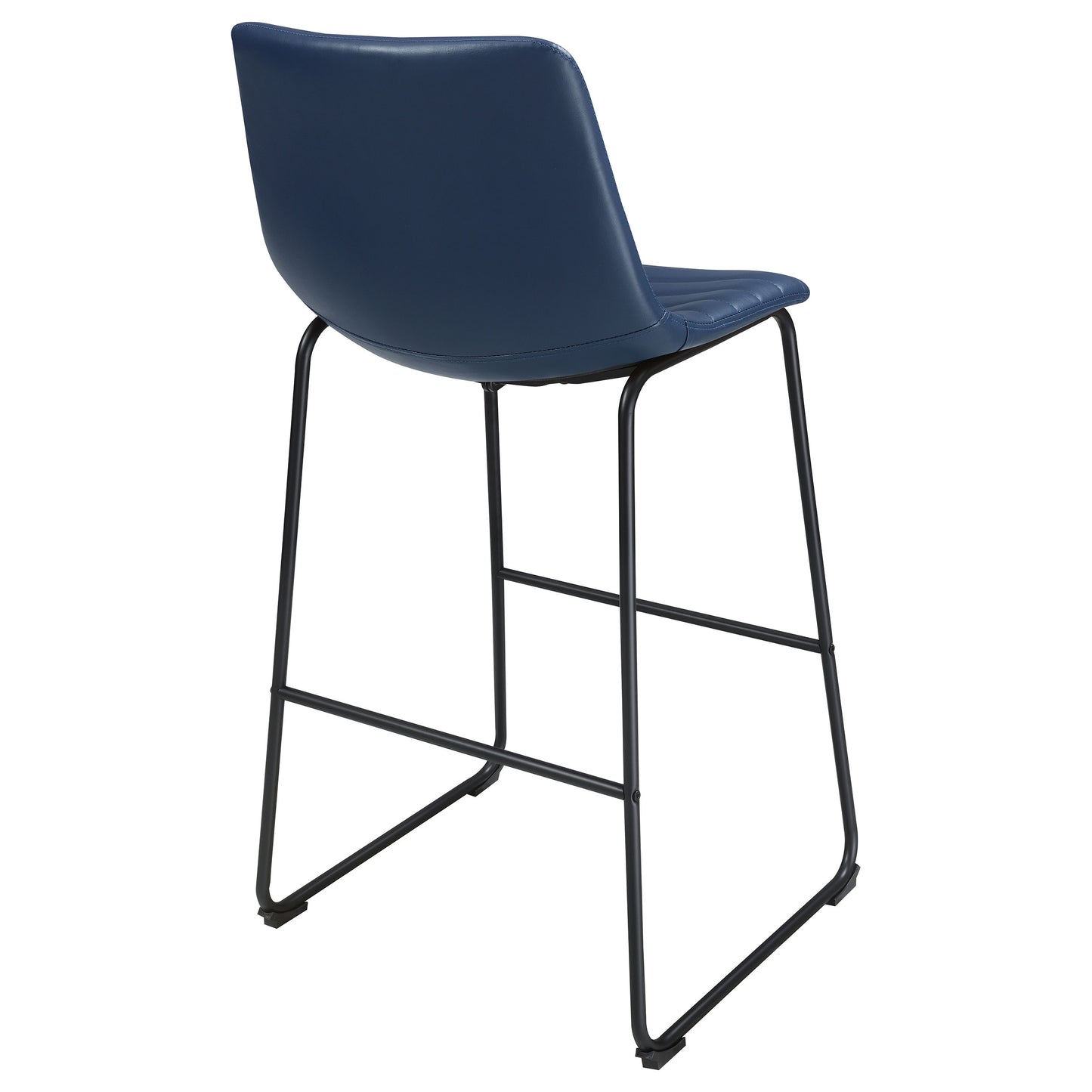 Zuni Faux Leather Upholstered Counter Chair – Blue (Set of 2)