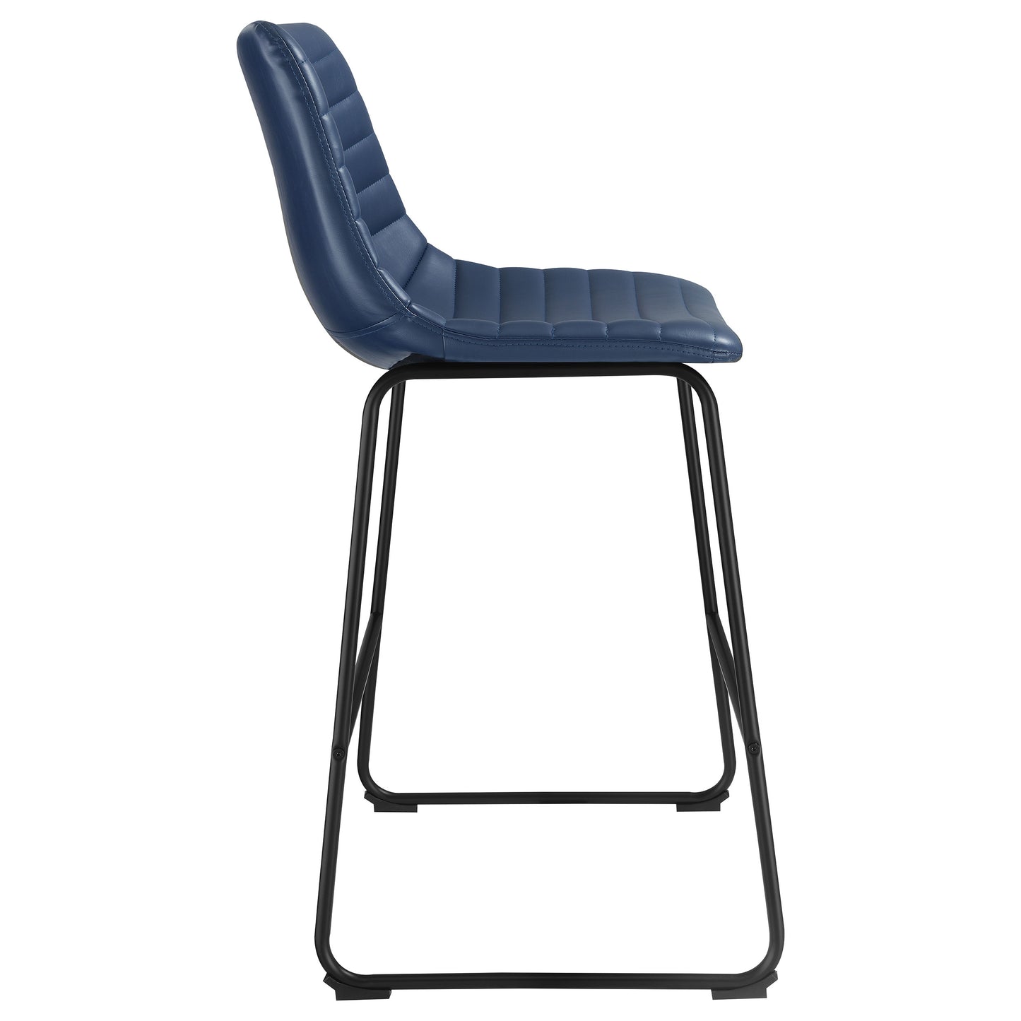 Zuni Faux Leather Upholstered Counter Chair – Blue (Set of 2)