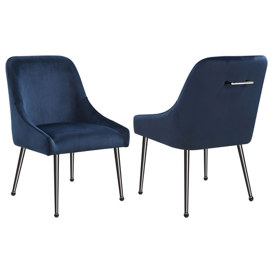 Mayette Upholstered Dining Side Chair – Blue (Set of 2)