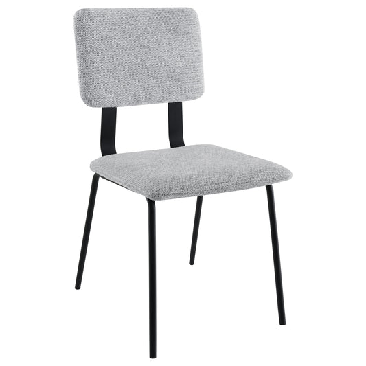 Calla Fabric Upholstered Dining Side Chair – Grey (Set of 2)