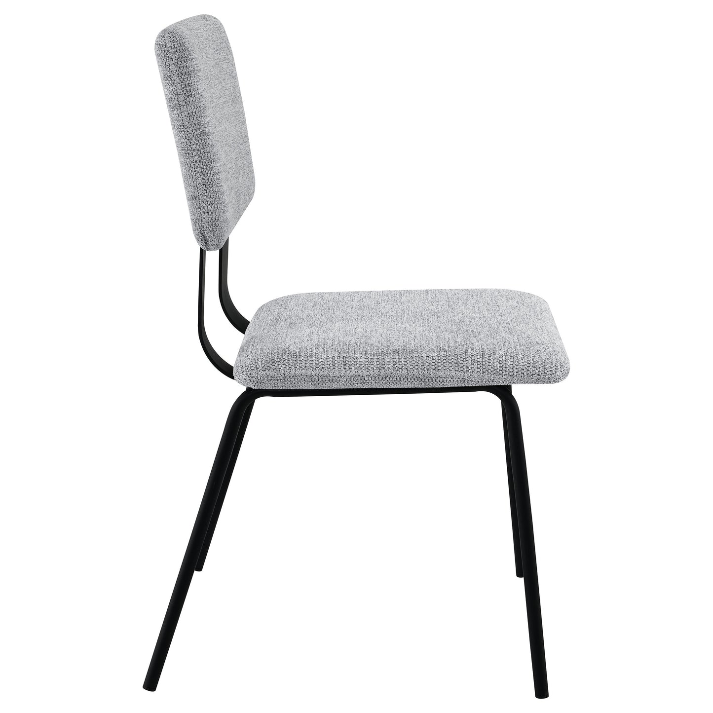 Calla Fabric Upholstered Dining Side Chair – Grey (Set of 2)