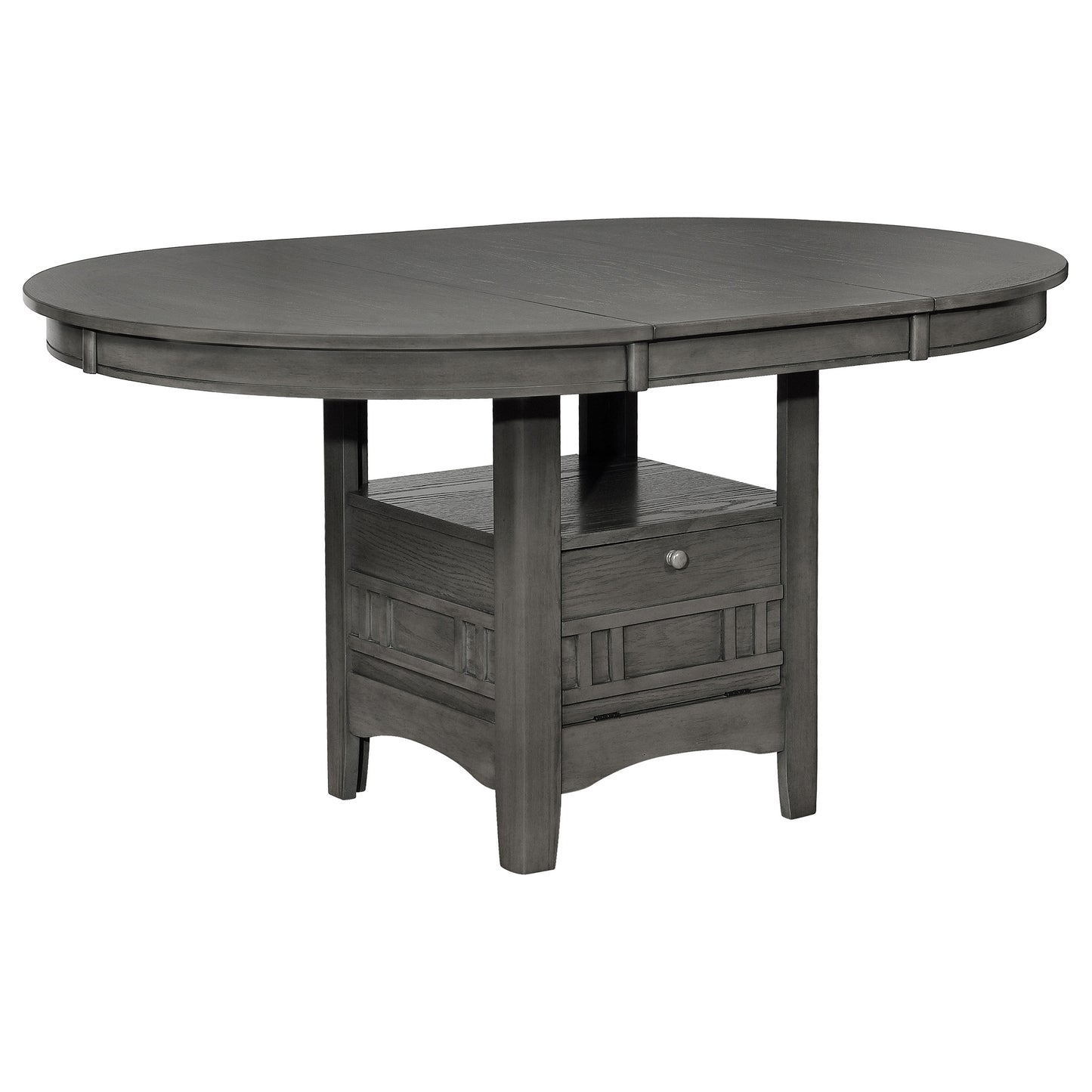 Callen 60” Oval Extension Dining Table in Medium Grey