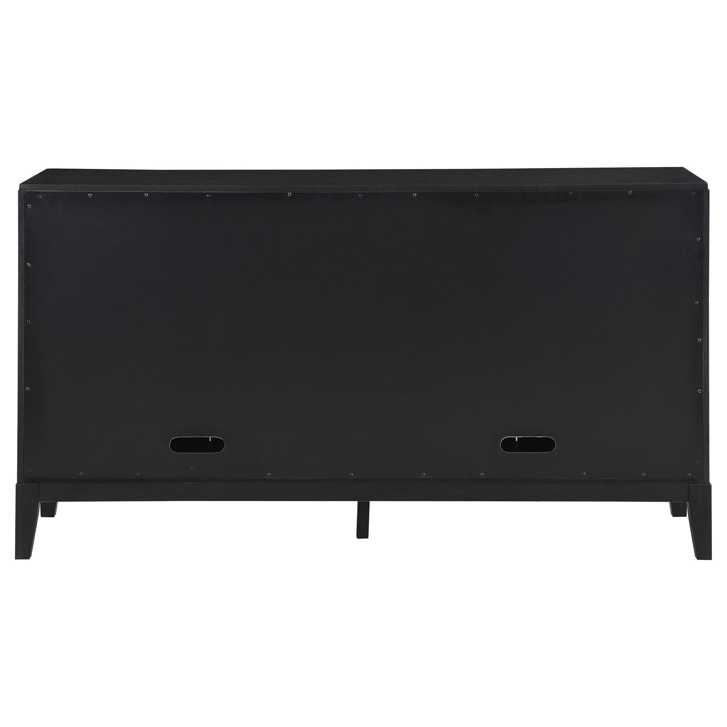 Noirvelle 4-Door Art Deco Sideboard Buffet – Black Textured Finish