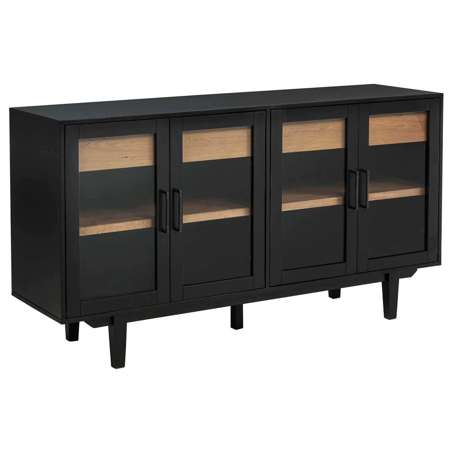 Brindle 59" 3-Door Sideboard – Distressed Light Brown Finish