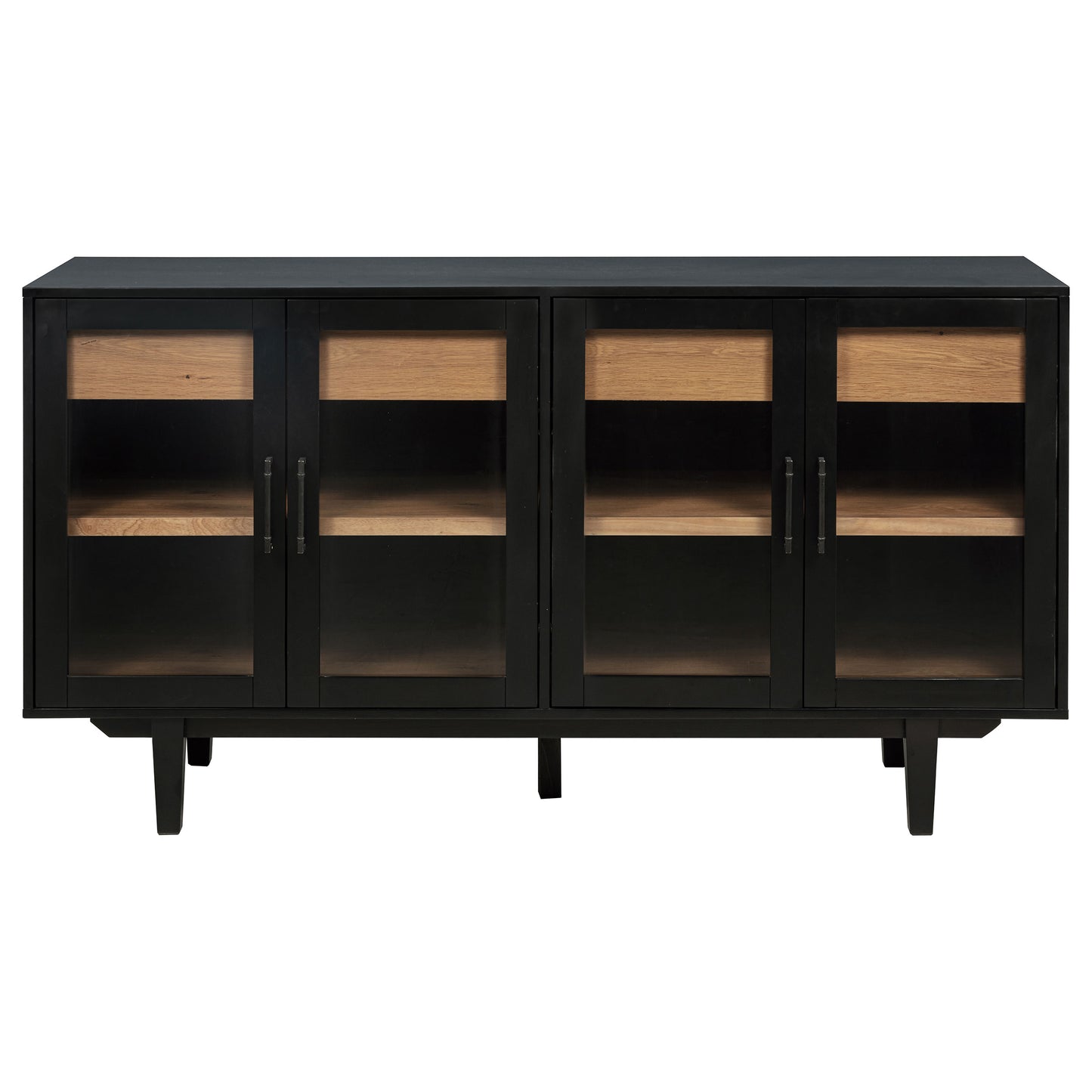 Brindle 59" 3-Door Sideboard – Distressed Light Brown Finish