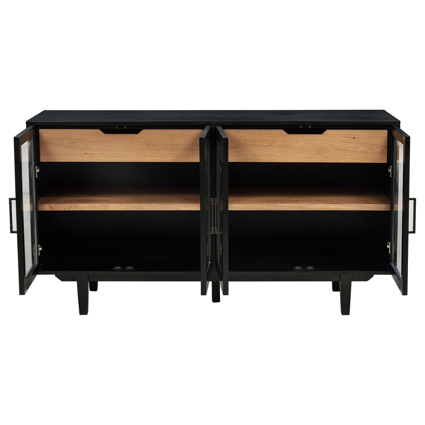 Brindle 59" 3-Door Sideboard – Distressed Light Brown Finish