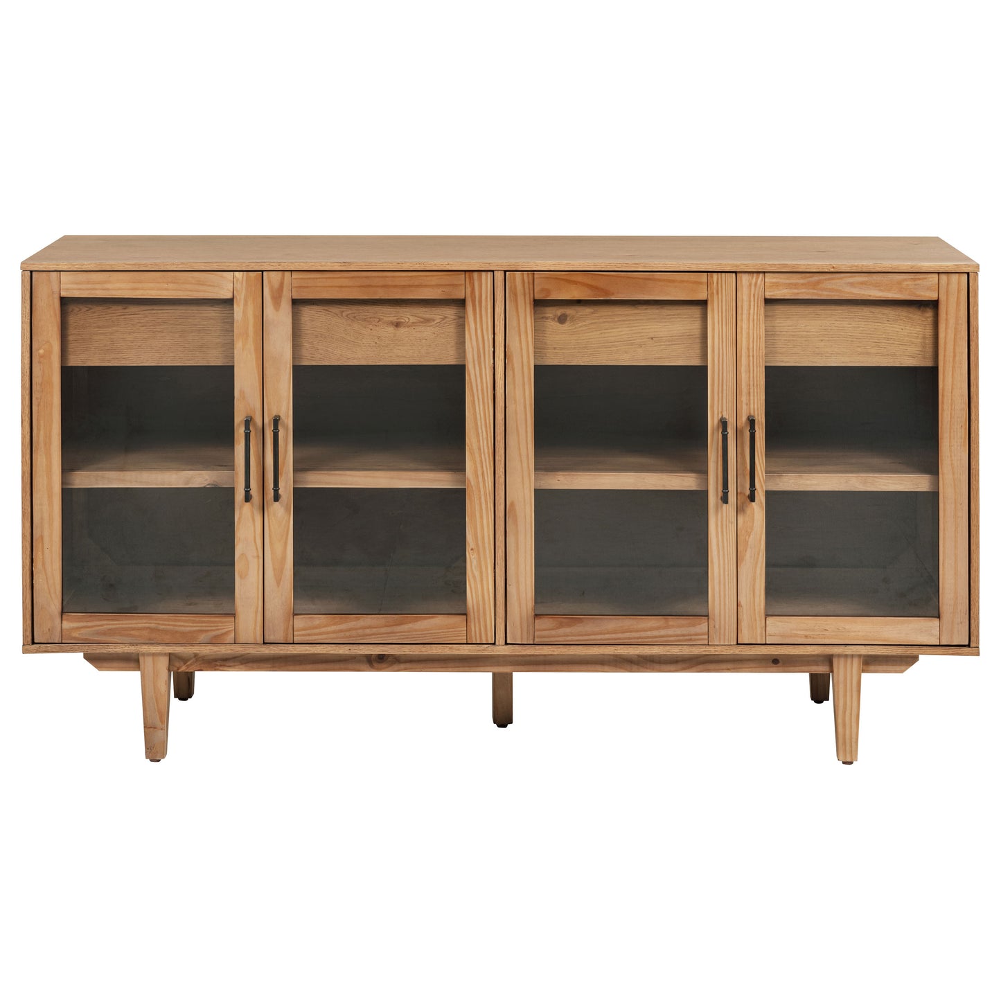 Ashford 4-Door Sideboard with Dual Drawers – Natural Finish