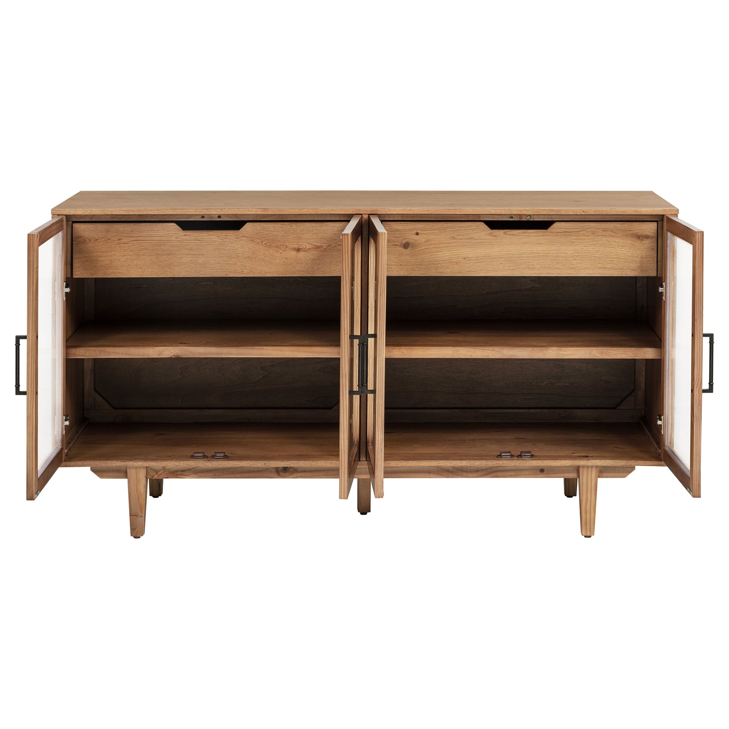 Ashford 4-Door Sideboard with Dual Drawers – Natural Finish