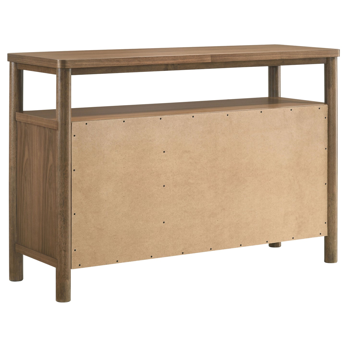 Everett Modern 3-Door Sideboard with Shelf Walnut Brown