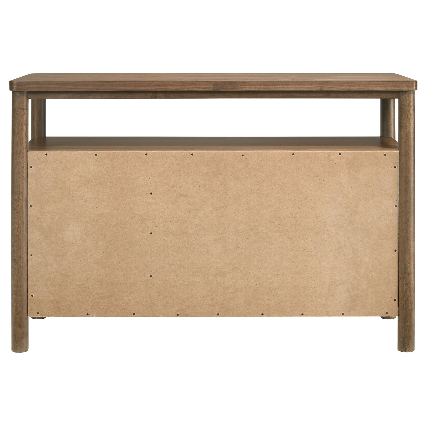 Everett Modern 3-Door Sideboard with Shelf Walnut Brown