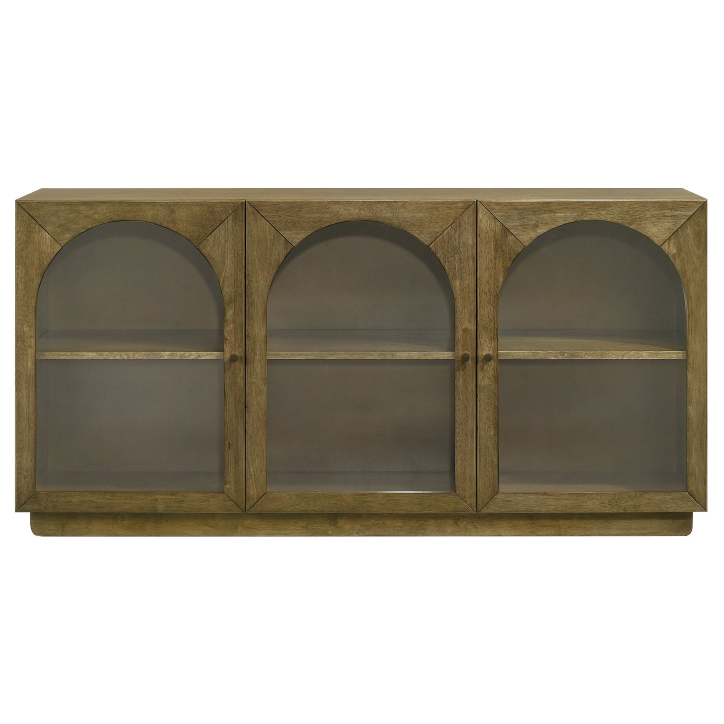 Kingsport 71-Inch Display Sideboard with Glass Panels and Shelves