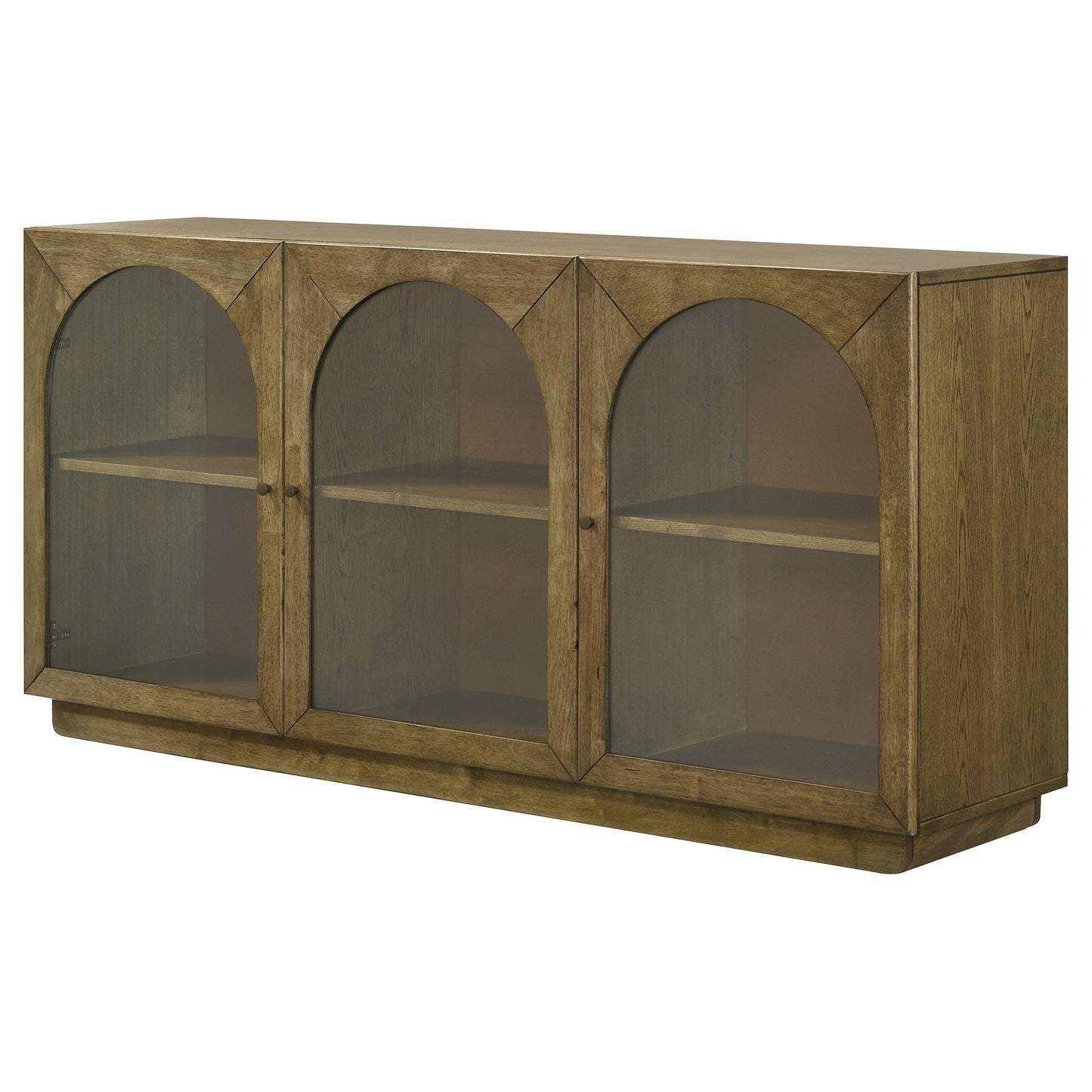 Kingsport 71-Inch Display Sideboard with Glass Panels and Shelves