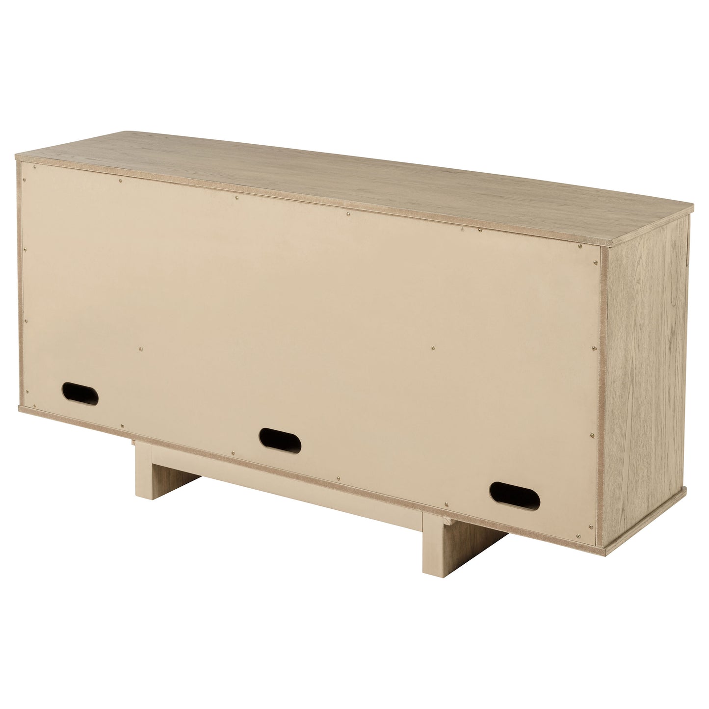 Calista Beige Oak Sideboard with Woven Cane Doors and Drawers