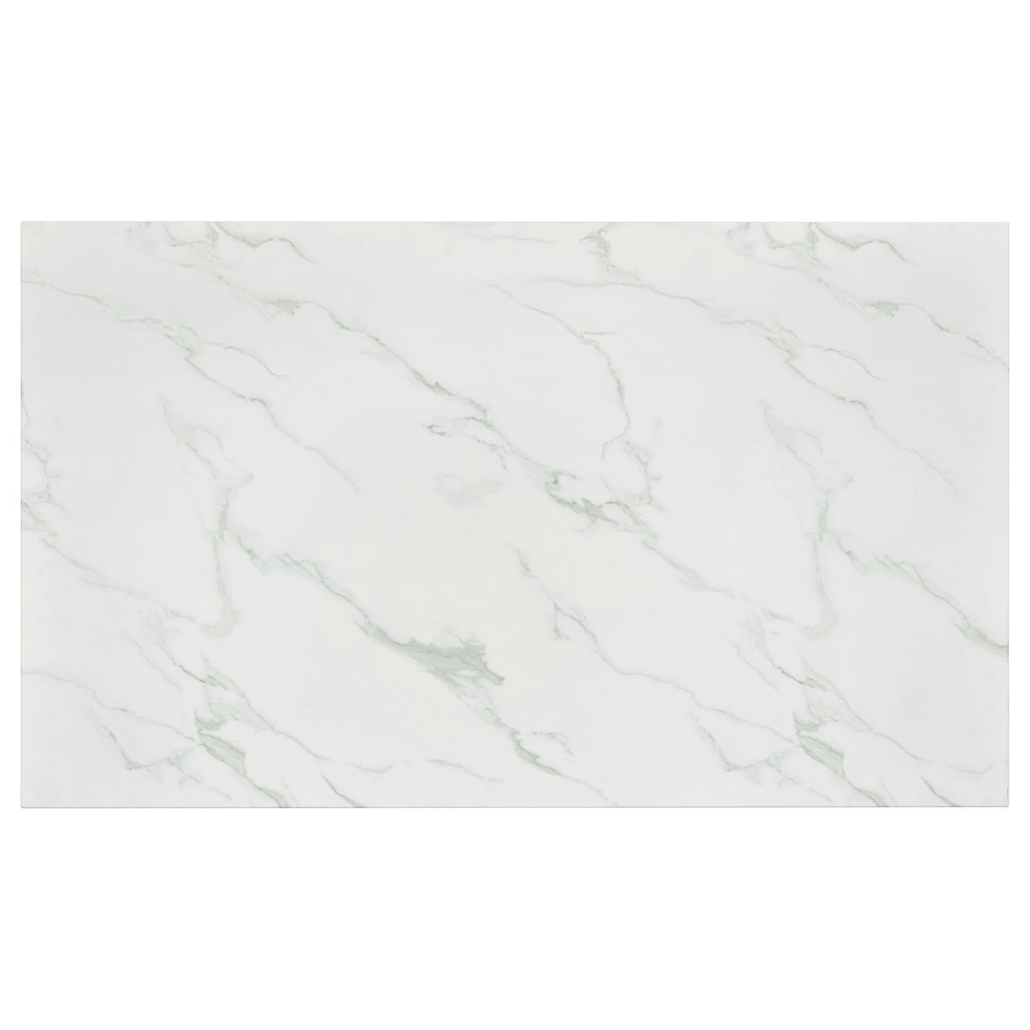 Athena Rectangular 64-Inch Faux Marble Dining Table – Chrome