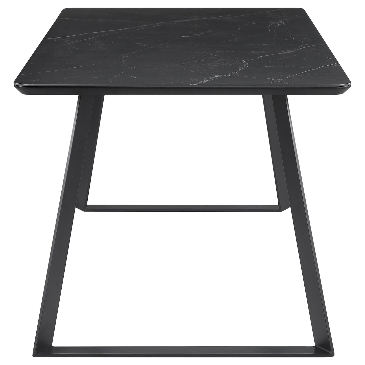 Veyron 71” Rectangular Ceramic Top Dining Table in Black
