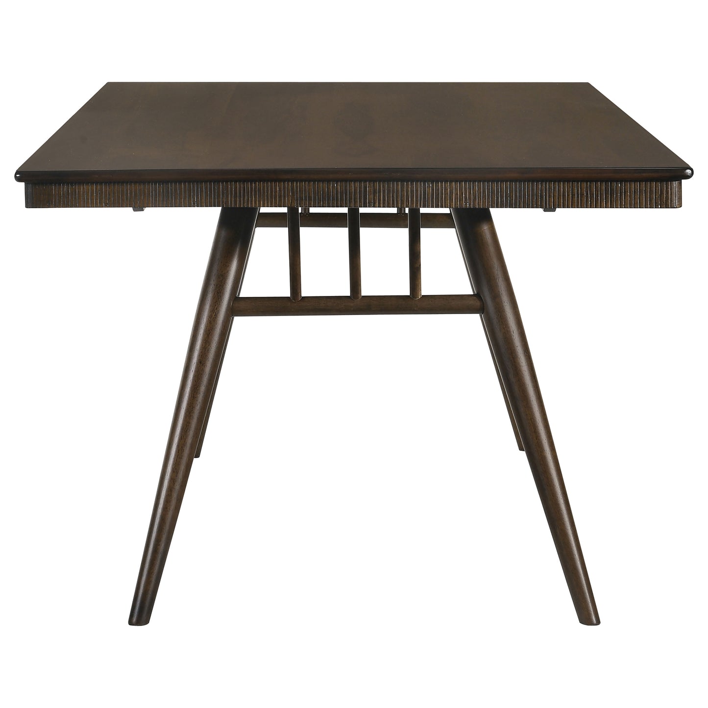 Kessler 80-inch Dark Walnut Mid-Century Modern Dining Table with Fluted Apron