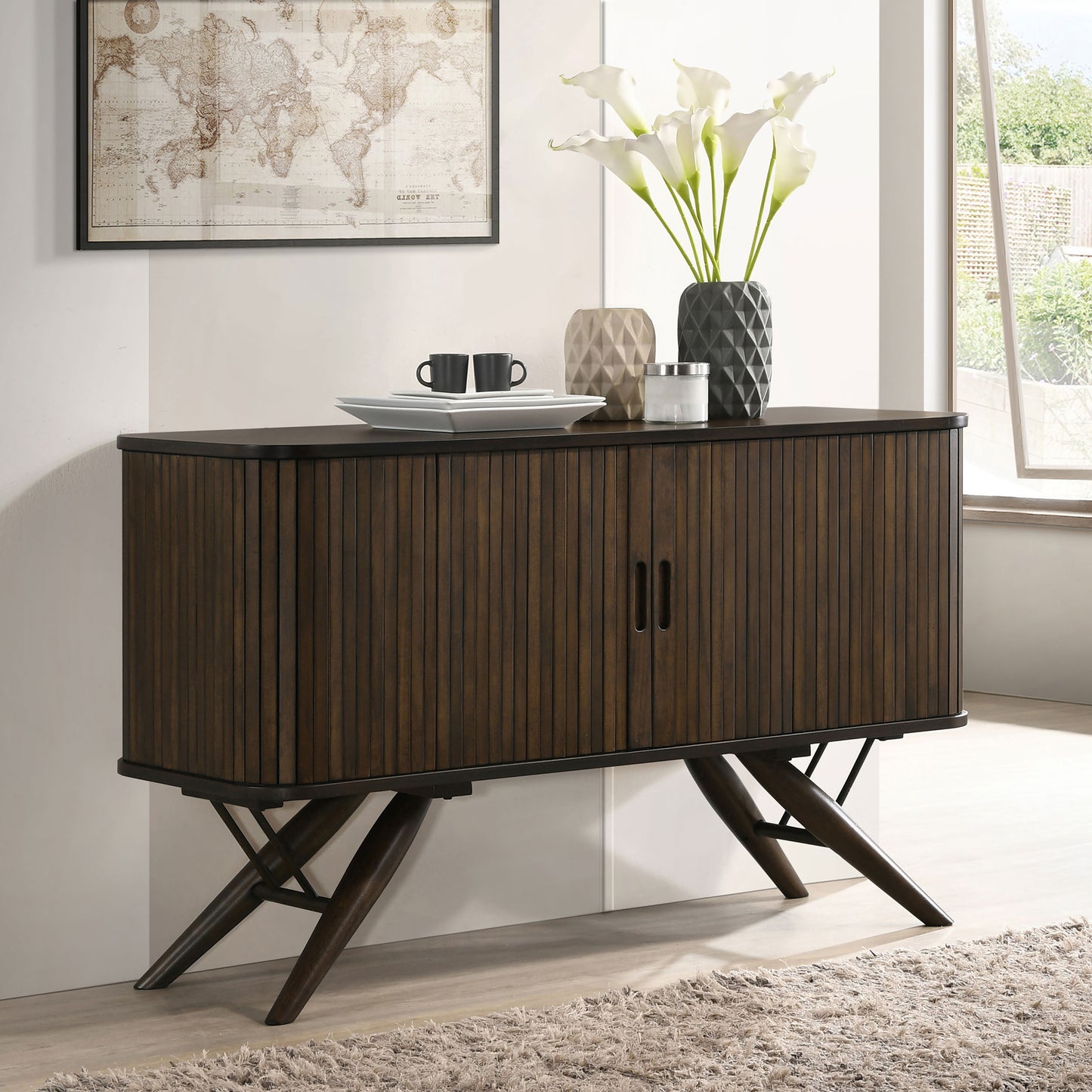 Montrose 2-Door Sideboard Buffet – Dark Walnut Finish