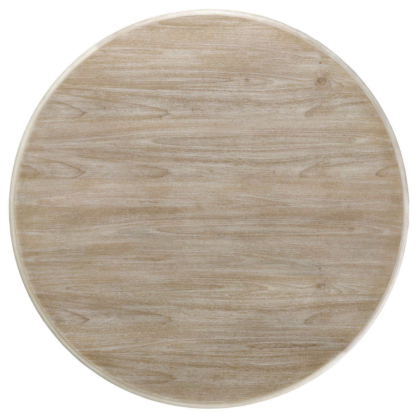 Lorien 60” Round Pedestal Dining Table in White Washed Finish