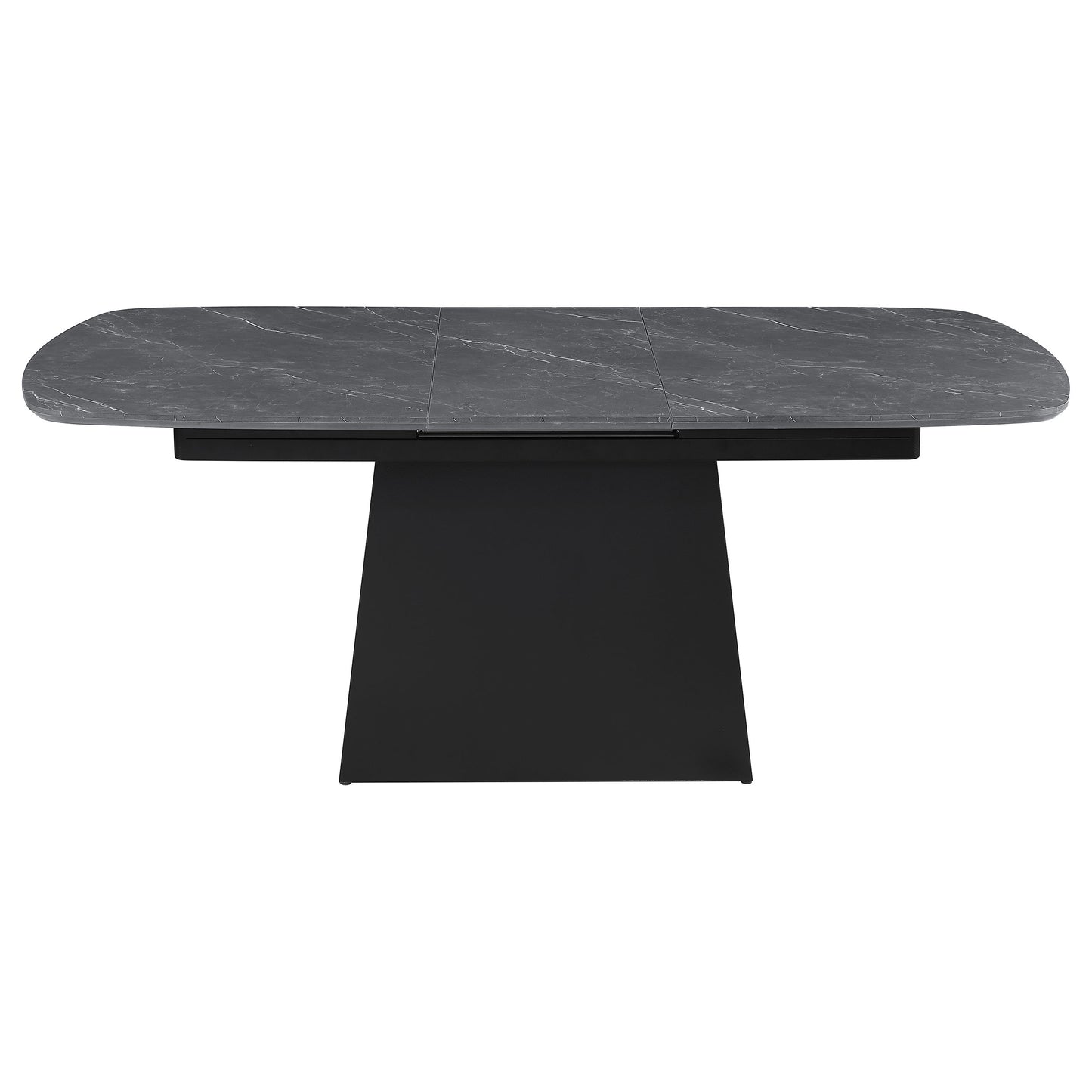 Varese 73” Faux Marble Extension Dining Table – Black