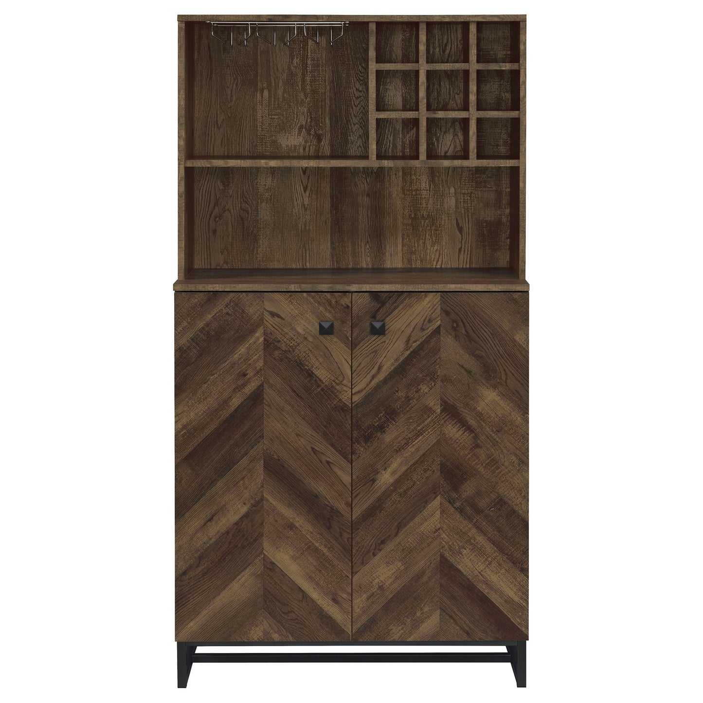 Mendoza Wine & Bar Cabinet – Rustic Oak