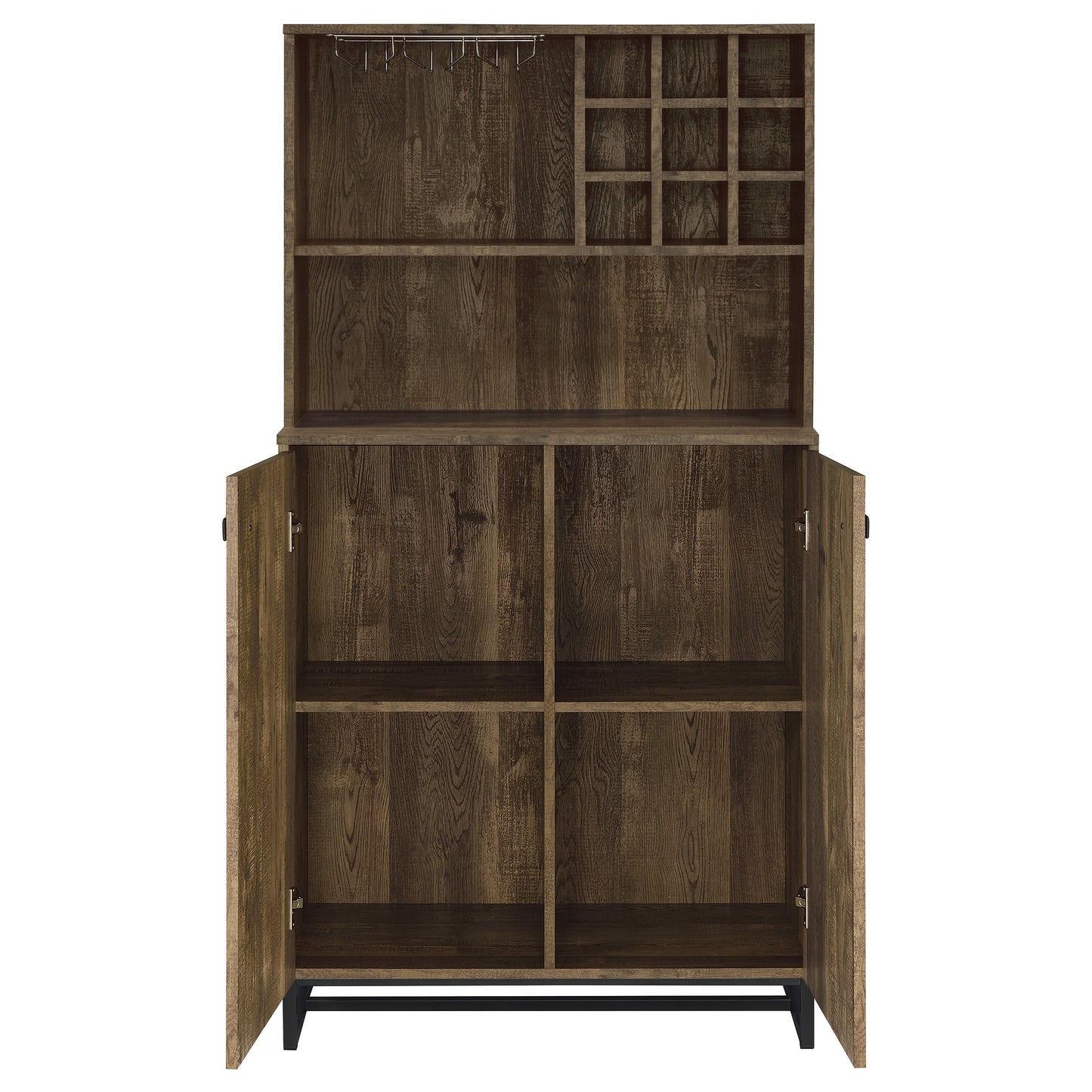 Mendoza Wine & Bar Cabinet – Rustic Oak