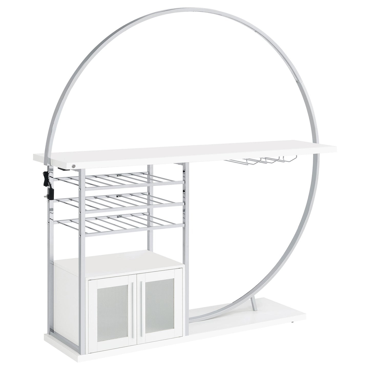 Risley White LED Wine Cabinet