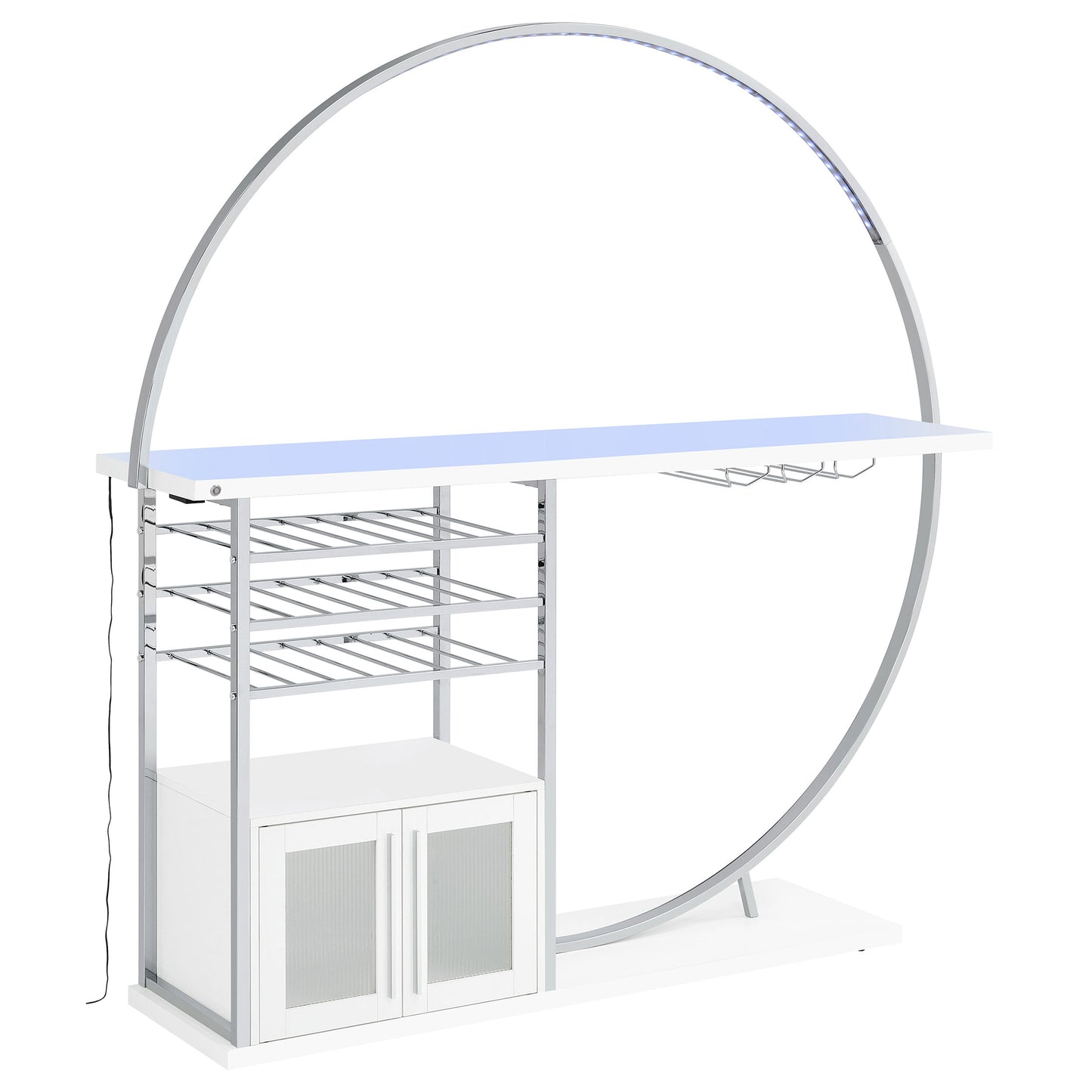Risley White LED Wine Cabinet