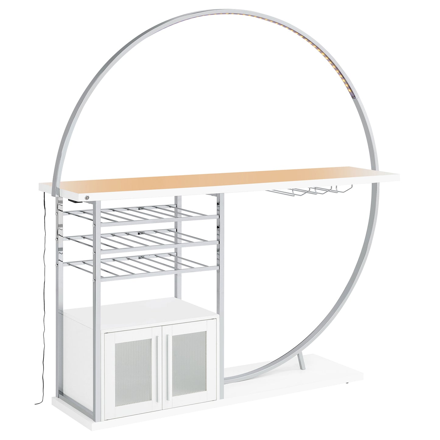 Risley White LED Wine Cabinet