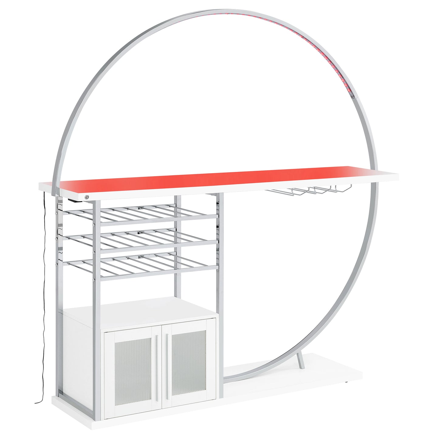 Risley White LED Wine Cabinet