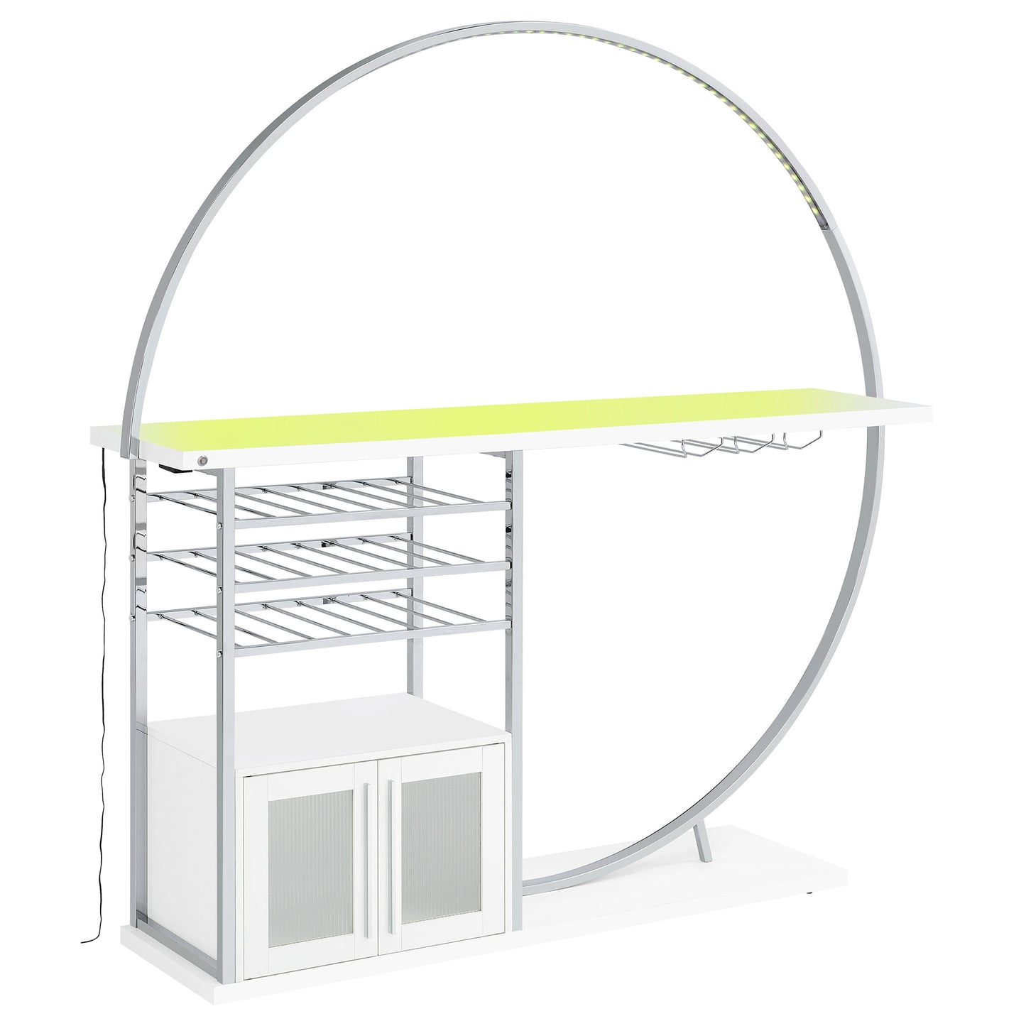 Risley White LED Wine Cabinet