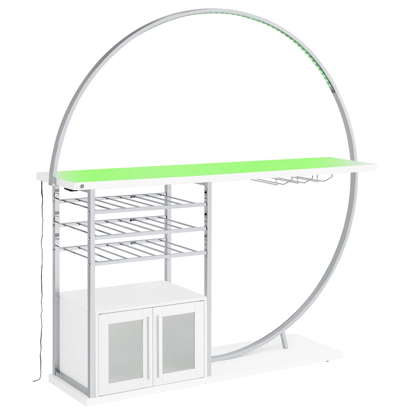 Risley White LED Wine Cabinet