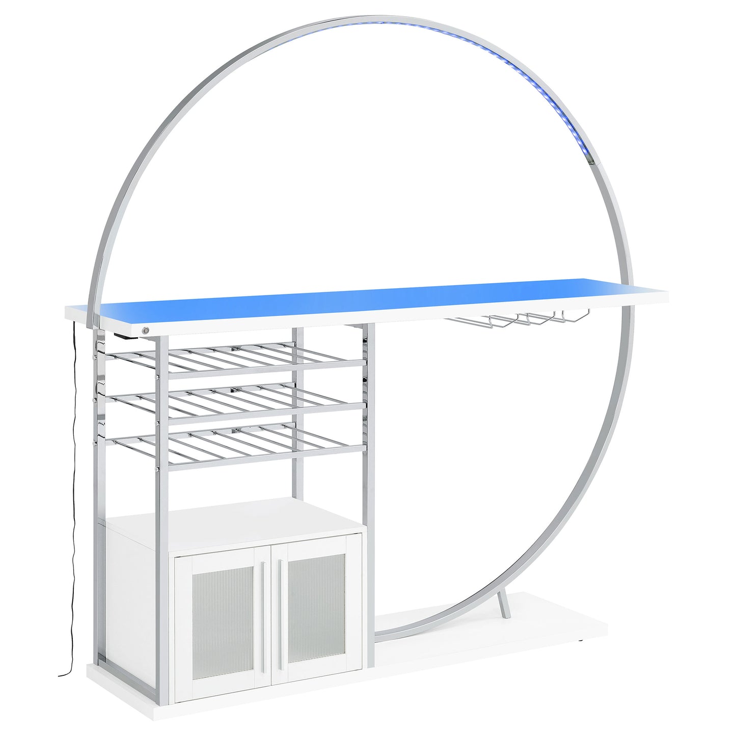 Risley White LED Wine Cabinet