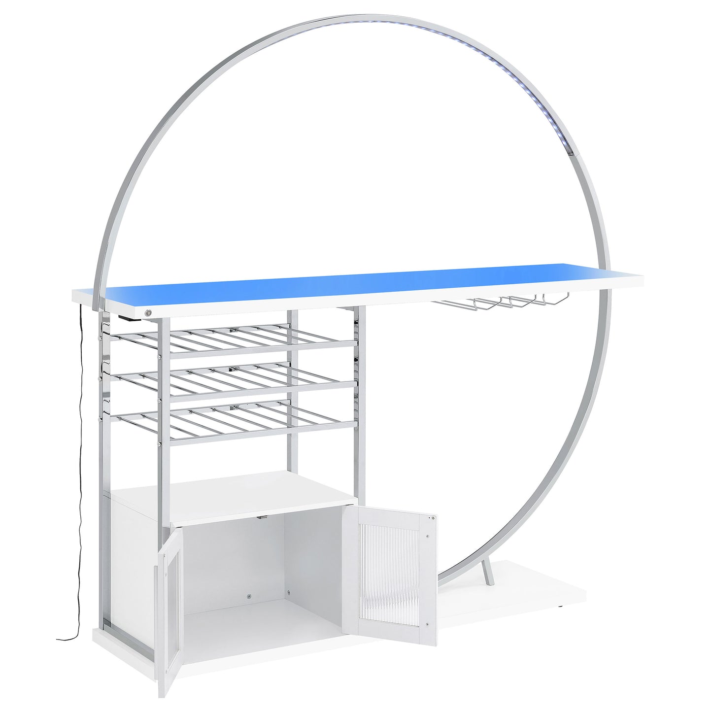 Risley White LED Wine Cabinet