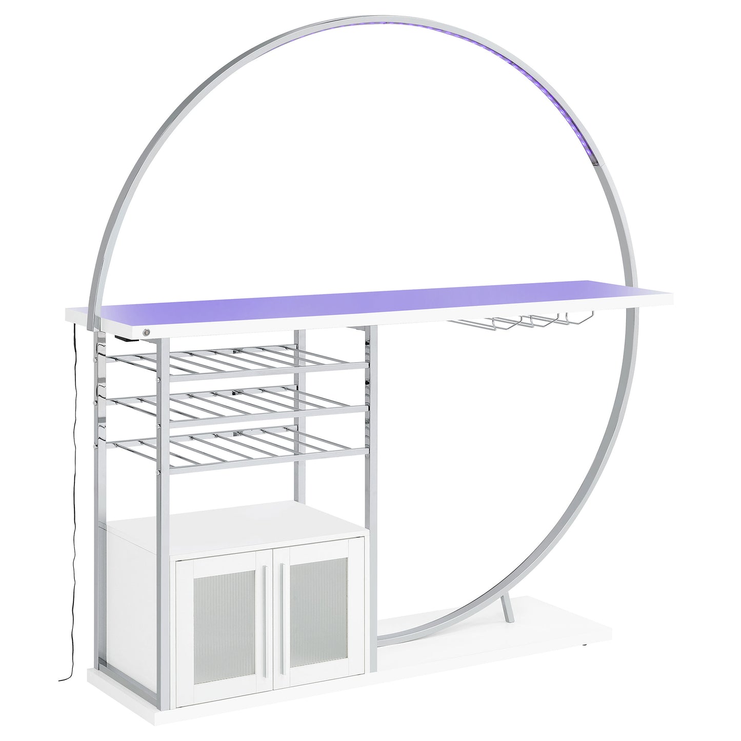 Risley White LED Wine Cabinet