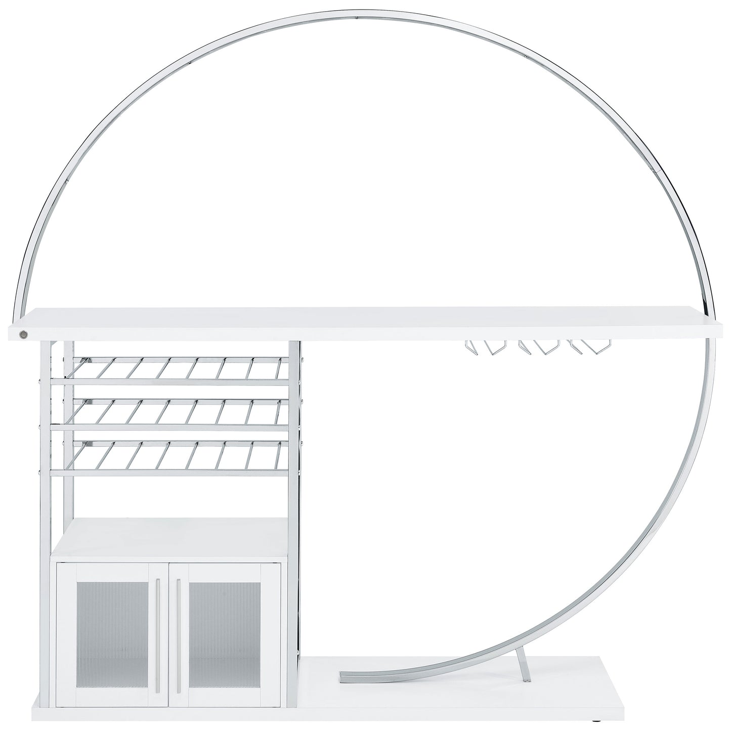 Risley White LED Wine Cabinet